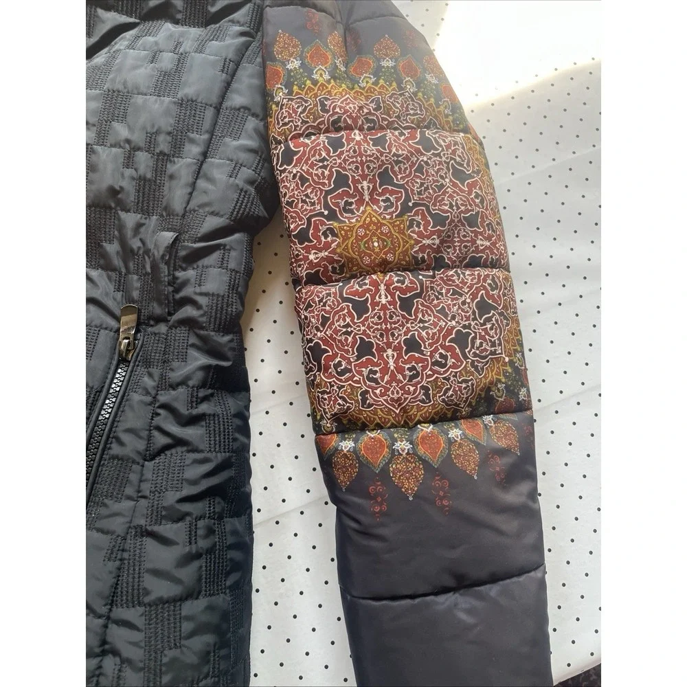 Desigual Komoderi Coat Black Puffer Parka Jacket Women's 38